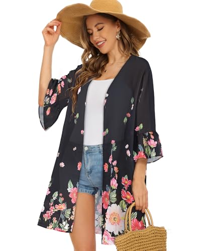 Image of Swimsuit Coverups for Women Sarong Beach Bikini Wrap Sheer Short Skirt Chiffon Scarf for Swimwear