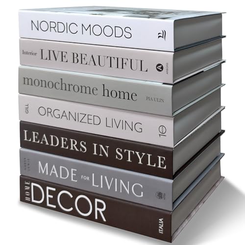 7 Pcs Decorative Books for Home Decor - Fake Books