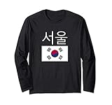 Seoul South Korea Hangul Korean Flag Taeguk Long Sleeve T-Shirt