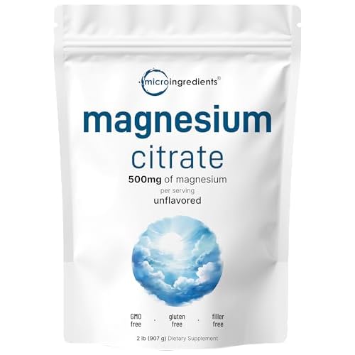 Pure Magnesium Powder 2lbs - Magnesium Citrate, Unflavored