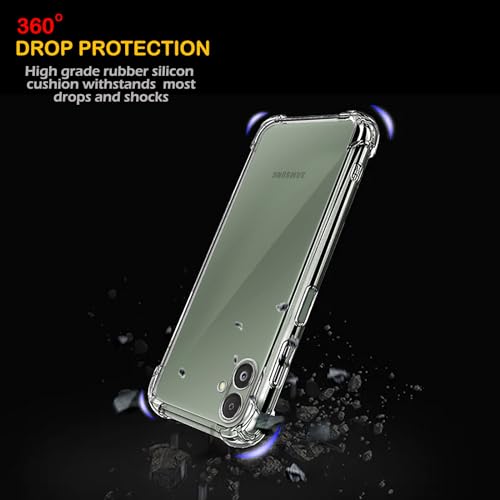 Image of Plus Mobile Cover Soft & Flexible Shockproof Back Case with Cushioned Edges Transparent for Samsung Galaxy F14 5G - Clear