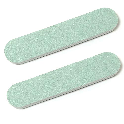 PZRT 2pcs Rectangle Plastic Silver Polishing Stick Double-Sided Cleaning Buffing Bars for Jewelry, Nail Care Polish Wipe Bub Cleaner Art Sanding Manicure 2 x 9cm