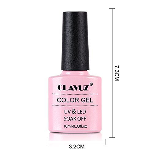 Gel Polish,CLAVUZ 6pcs Glitter Nail Polish Kit Soak Off UV LED Nail Lacquer Manicure Nail Art Tool Kit 10ML