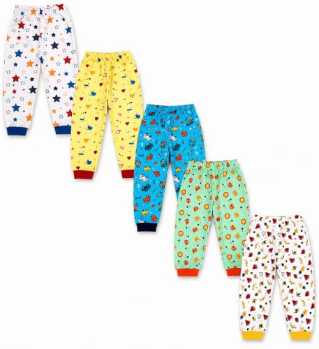 Image of NammaBaby Cotton Pajama Pants with All Over Print for Boys and Girls (Multicolor Designs)(Regular Fit)(Pack of 5)