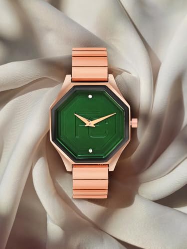 Image of French Connection Ascend Green Rectangle Dial Womens Analogue Watch FCN090RGM
