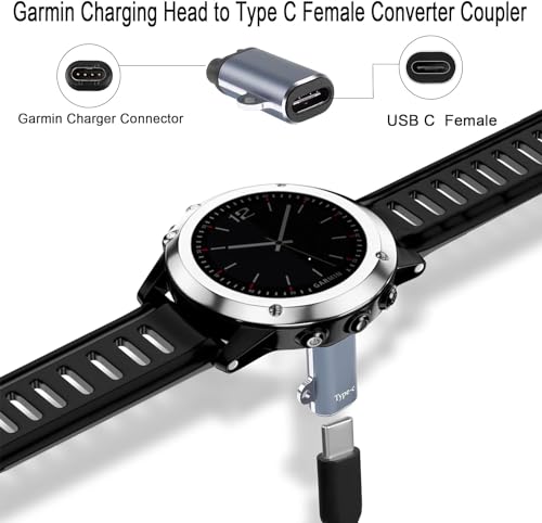 Image of Tobo USB C Watch Adapter Connector, Charging Head to Type C Female Converter Coupler, Aluminum Housing, for Smartwatch, Bracelet,