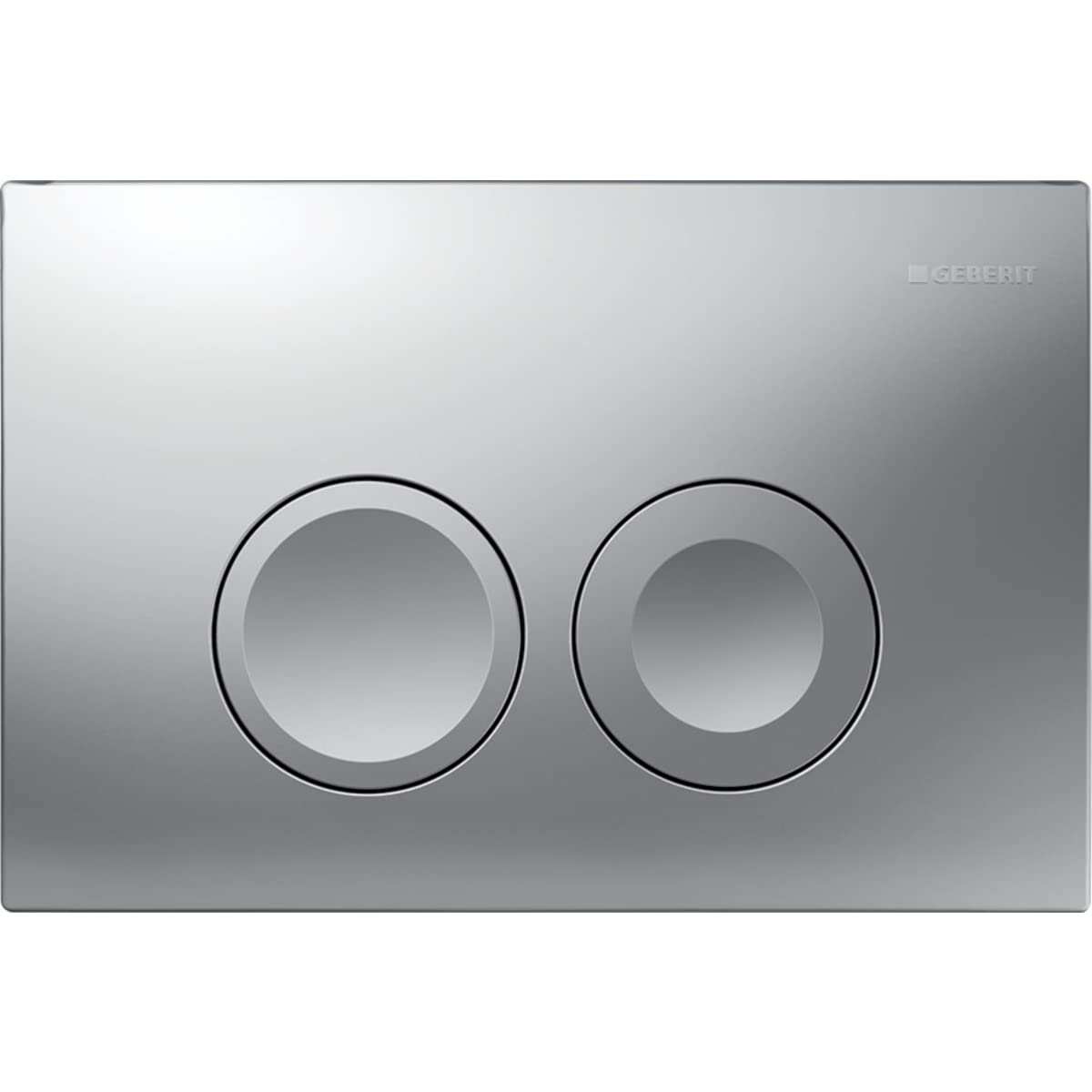 Geberit Chrome Mat Delta25 115.125.46.5 Control Panel Dual Ross, Matt Chrome