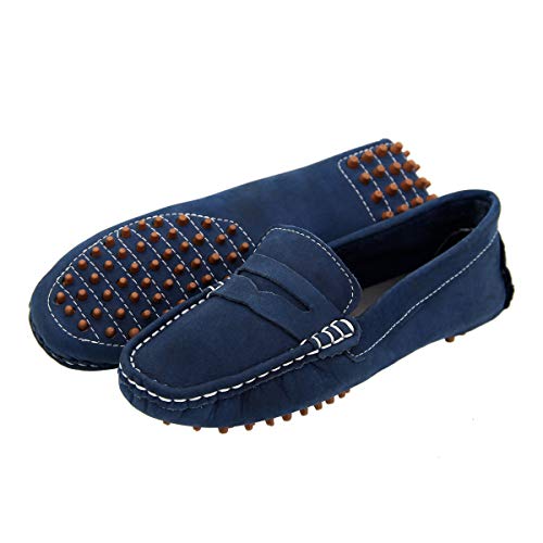 Sapato Mocassim Infantil Masculino Couro Selten Azul 32, Azul