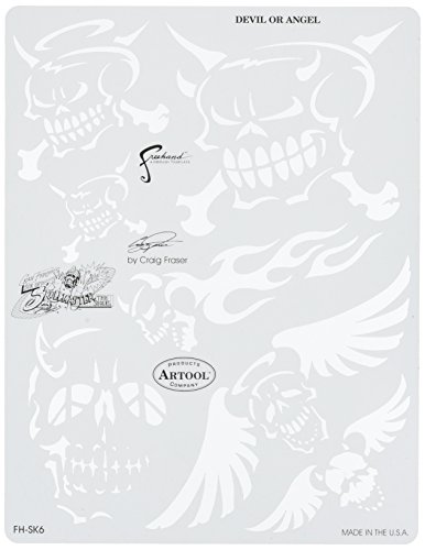 Artool Freehand Airbrush Templates, Son Of Skull Devil/Angel