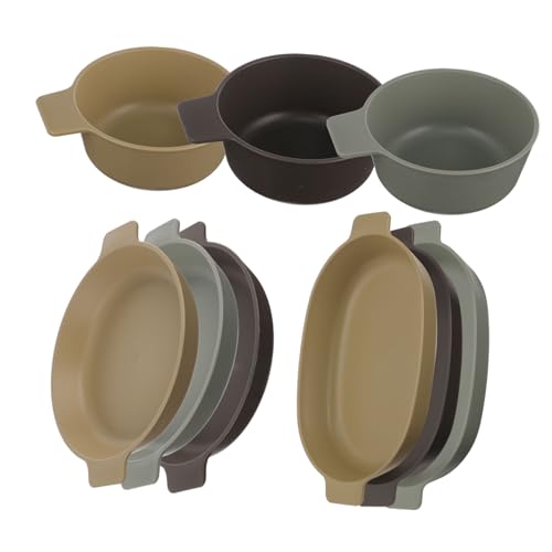 COOLHIYA 1set Portable Plastic Plate and Bowl Lightweight Camping Dishes for Picnics Hiking and Outdoor Activities Easy to Plates Bowls