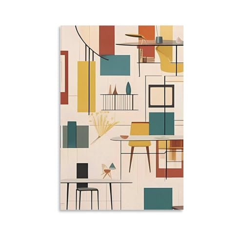 Poster pour salon moderne et chaleureux - Art mural familial