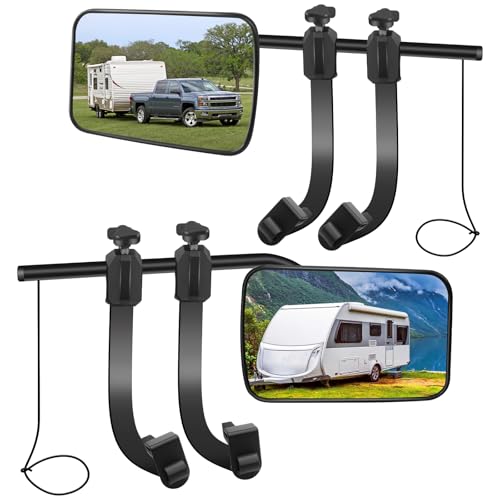 KAOLALI Wohnwagenspiegel,12x19 cm Universal Caravan Spiege,2 Stück Wohnwagen Spiegel Auto,Caravanspiegel,Abschleppspiegel,Universalspiegel,für alle gängigen Fahrzeugtypen, Rechts & Links