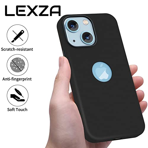 Image of Vaku Luxos Lexza for iPhone 14 Case Cover, Premium Leather, Military-Grade Protection, Slim, Thin Compatible with iPhone 14 Back Cover - Black