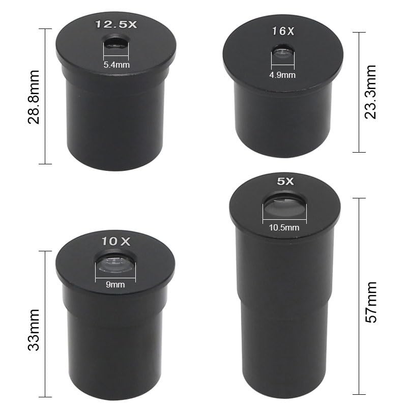 1PC 5X / 10X / 12,5X / 16X Oculare ottico per microscopio Huygens