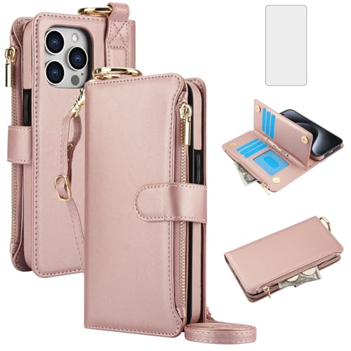Coque iPhone 15 Pro Max élégante Asuwish avec protection d'écran en verre premium