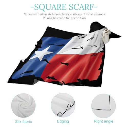 Theme Womens Square Silk Head Scarf,Stylish Patriotic Pattern Neck Scarf Hair Scarves for Sleeping at Nigh 27"-133