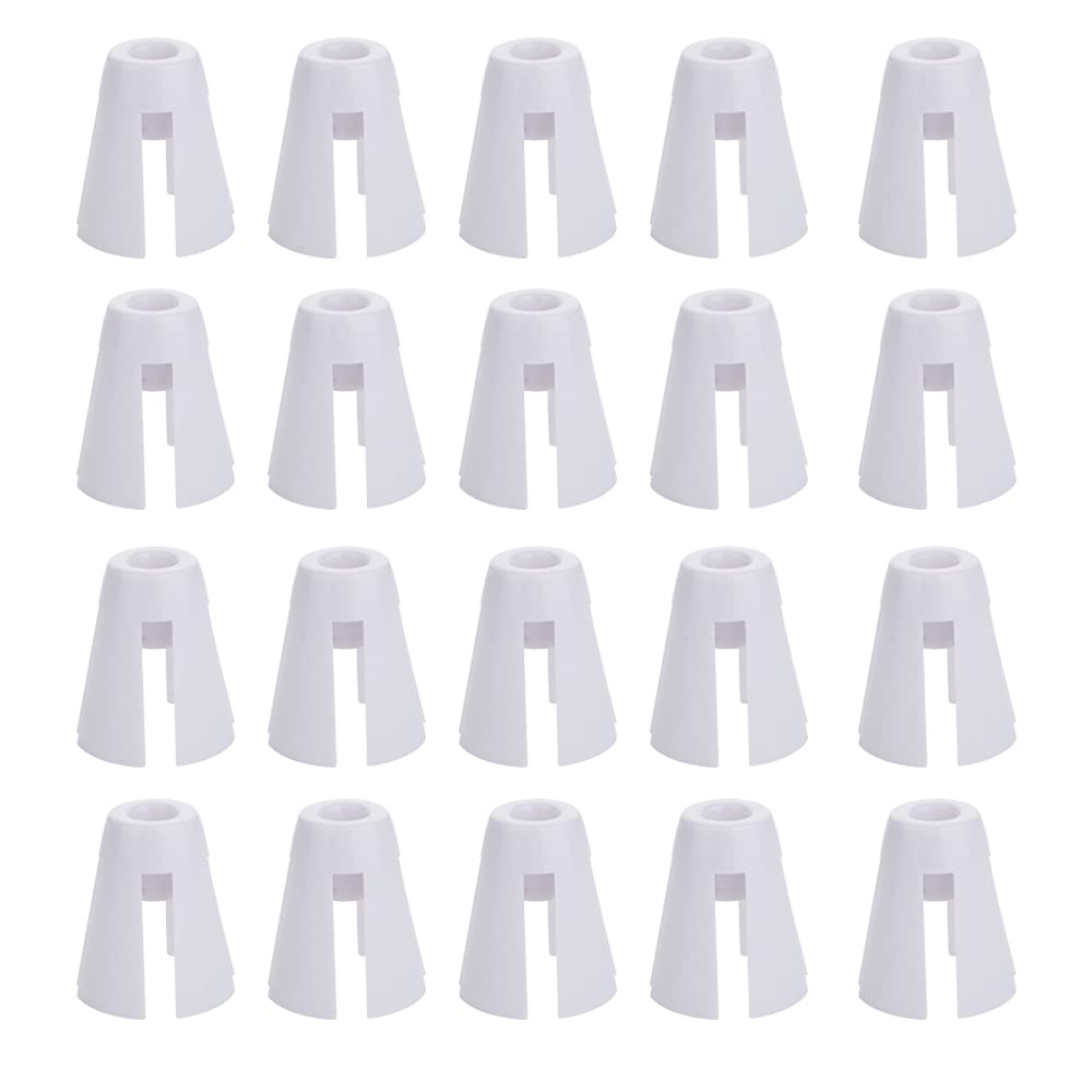 20 Pcs Plastic Coil Claw Thread Spool Cone Holder Sewing Accessories for 644D 744D Overlocker Serger Sewing (White)