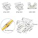 SVIANG 12Pcs 2Pin 10mm COB LED Strip Connectors Strip to Strip, 0-36V/5A Mini-Size Tool-Free Gapless Clip, Reusable Solderless for No Dark Area Connection in Channel