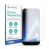 SmarTect Schutzglas [3 STÜCK - KLAR] kompatibel mit Samsung Galaxy A5 2017 - Tempered Glass 9H - Schutzfolie blasenfrei - Display Glas Anti Fingerabdruck