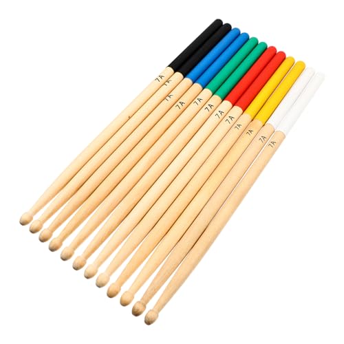 Baquetas ERINGOGO, 6 pares, duraderas y antideslizantes de arce, para jóvenes y adultos, para todos los estilos de batería y presentaciones musicales miniatura 1