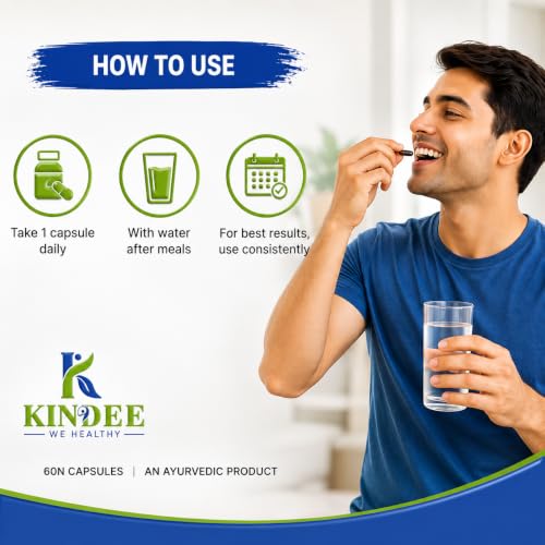 Image of Kindee Shilajit /Shilajeet for Men Capsule | Pure Himalayan Shilajit with Ashwagandha, Safed Musli, Kaunch Beej, Shatavari & Gokhru | For Energy, Stamina & Performance Support | 60 Capsules.
