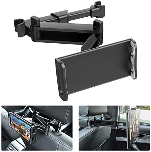 xbwei car phone holder back seat car mount tablet stand laptop mobile phone car rear pillow bracket color white dinosaur doodle4