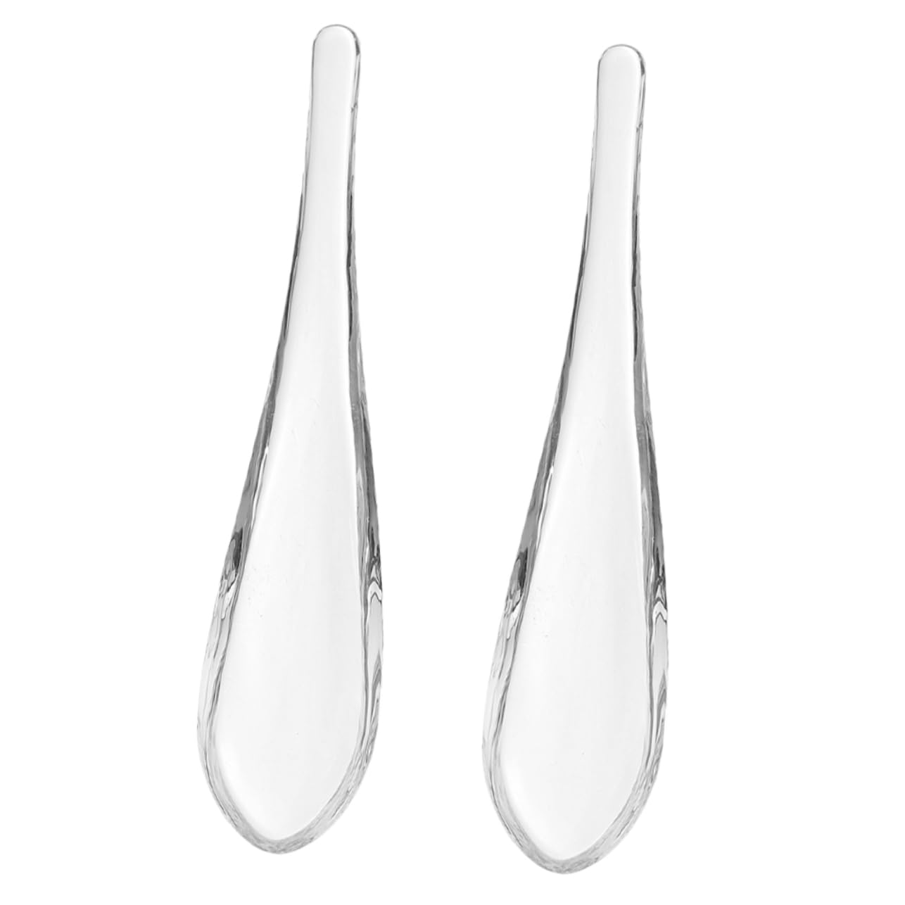 CIYODO 2pcs Glass Spoon Dessert Dinner Soup Spoons Restaurant Dessert Spoons Tea Stirrers Kitchen Essentials Transparent Rice Spoons Household Tablespoons Espresso Spoons Mixing Spoon