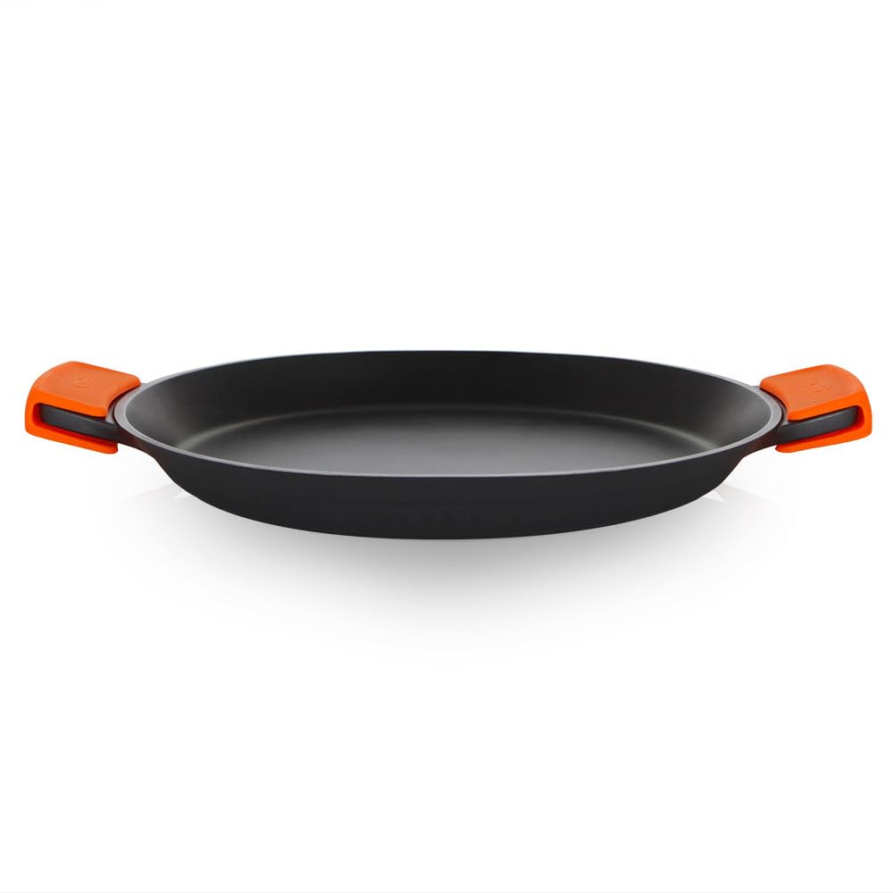 Orbegozo PDA 2036 Paellera de Aluminio Fundido Indeformable, 3.4 L, Superficie Antiadherente Libre de PFOA, Asas de Silicona