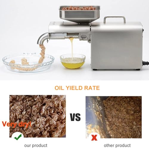 Prensa de óleo pequena automática, máquina de extração de óleo quente/frio de aço inoxidável 304, pa