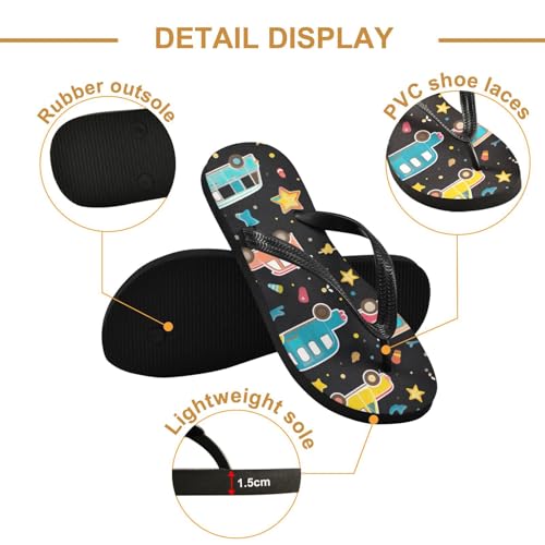 Womens Flip Flops Cartoon Car CuteNon-Slip Casual Beach Slippers Rubber Sandals214B32432