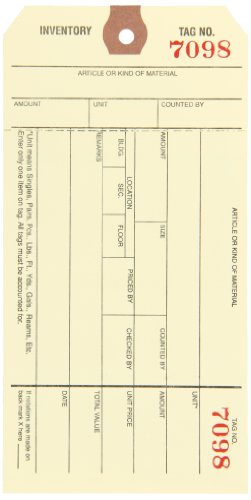 Etiqueta de inventario Aviditi g18081 de una parte, numerada 7000-7999, caja de 1000