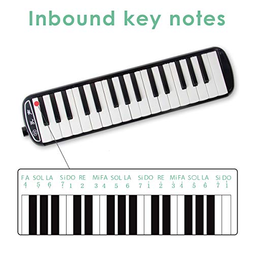 image for Kmise Melodica 32 Piano Keys Pianica Musical Instrument with Black Car