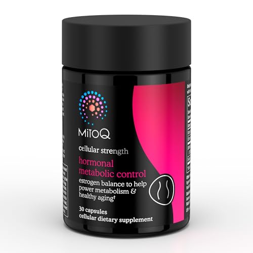 MitoQ Hormonal Metabolic Control S-Equol B. Breve Probiotic & Chromium Supplement for Women Supporting Healthy Estrogen Signaling & Metabolic Function 30 Capsules