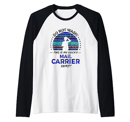 Mail Carrier Funny Postman Postwoman Postal Quote Graphic Raglan Baseball Tee