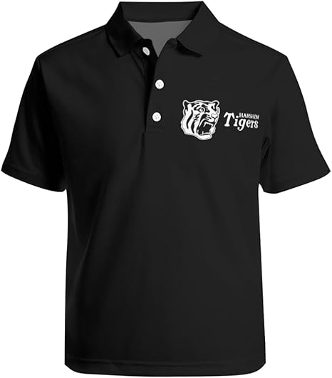 野球　スポーツ　応援服　阪神タイガース2020　黒　ポロシャツ Amazon.co.jp: 阪神タイガース ポロシャツ 半袖 綿100% ショート