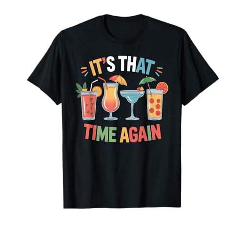 Cocktails Tropical Summer Island Vacances Caraïbes T-Shirt
