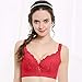 Plus Size Sports Bras for Women Anti-Sagging High Impact Bra Comfort Wireless Athletic Underwear for All-Day Wear Red