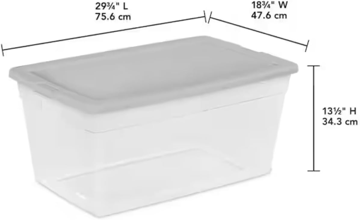 90-Quart Clear Storage Box NF91057