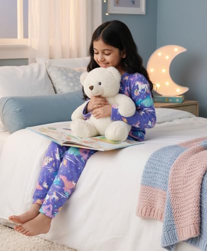 Image of Anthrilo Pure Cotton Printed Pyjama Set for Girls | Sleepwear | Night Suit, Night Wear | Long Sleeves T-Shirt & Pyjama | Regular Wear | 0-14 Years