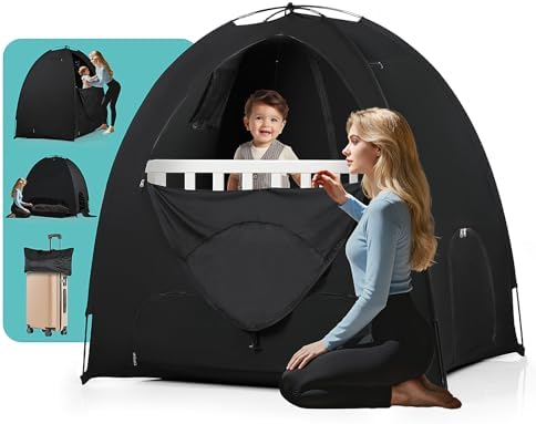 Blackout Tent for Pack and Play - Sleep Pod with Light-Blocking -...