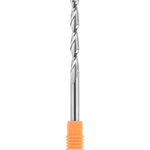 SpeTool Spiral Router Bits with UpCut 4 inch Extra Long1/4 inch Cutting Diameter 2 inch Cutting Length CNC Router Bit Carving Tool
