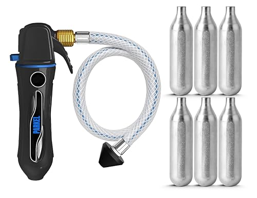 Parkel Drain Device - AC Drain Line Cleaner, with a flexible hose to Clear all HVAC Clogs, (Comes with 6 Unthreaded CO2 Cartridges, AC Cleaner Blaster Opener Kit Device, Clear your lines today