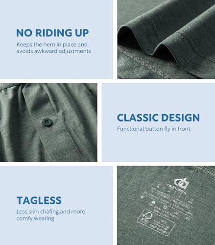 Image of DAVID ARCHY Mens Boxers Soft Rayon Made from Bamboo Boxers for Men Pack Loose Underwear Cooling Mens Boxer Shorts