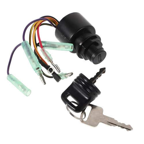 Interruptor de encendido marino con llave Ciieeo y base de cable para motor de barco