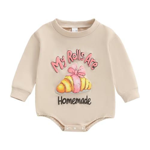 Baby Boy Girl Thanksgiving Outfit My Rolls are Homemade Onesie Bubble Romper Sweatshirt Bodysuit Infant Fall Clothes