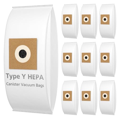 Image of Type Y Carbon Vacuum Bags Replacement Compatible with Hoover WindTunnel Upright Style Y, Z, YZ Vacuum Cleaners, Part # AH10040, 902419001, 4010100Y, 4010801Y, 10 Pack