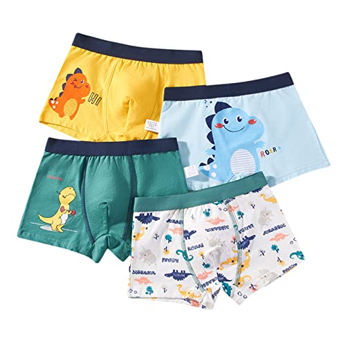 Chico 146 Algodón Ropa Interior Lindo Calzoncillos Pantalones Pantalones Pantalones Bañadores Calzoncillos 4 PIEZAS Jack Boxers Niños, amarillo, 10-12 años