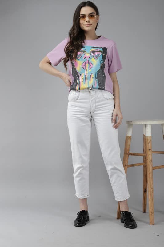Image of THE DRY STATE Women's Cartoon Oversized Fit T-Shirt