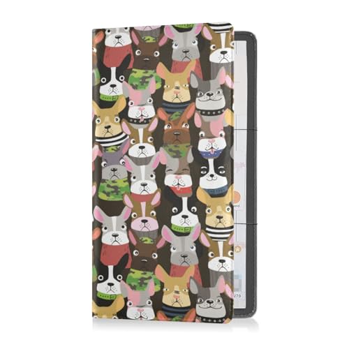 Passport Holder Women Abstract Gold Industrial Plaid Check PU Leather Covers Travel Accessory 5.7 x 4.3in