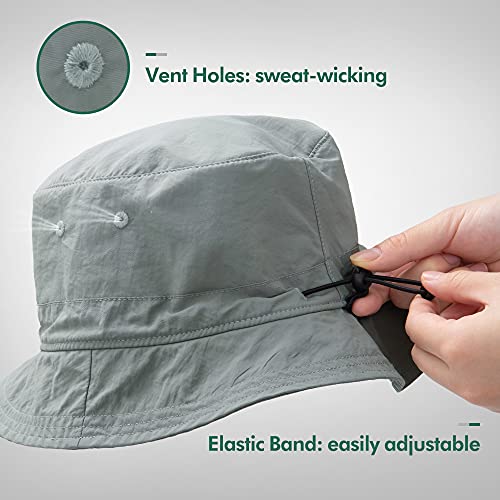 Zowya Summer Bucket Hat For Men And Women Zippered Pocket Mesh Sun Hats Travel Cap Uv Protection Fishing Hat Waterproof Packable Lightweight Outdoor thumb #4
